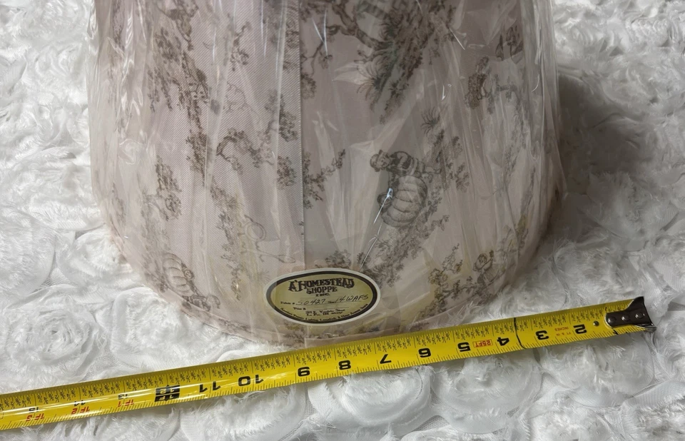 Pantalla de lámpara de baño rosa pastel/shabby schic/victoriana Foto 3 de 4