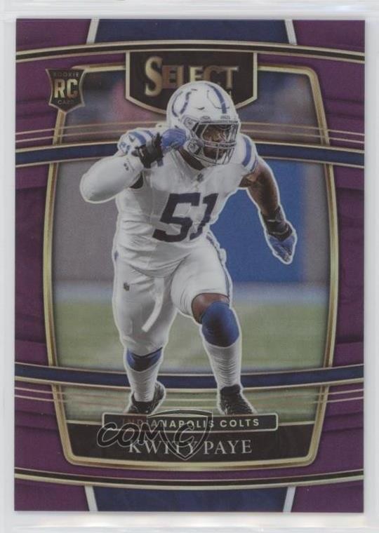 2021 Panini Select Concourse Purple Prizm 74/75 Kwity Paye #87 Rookie RC pe8