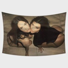 Kourtney Kardashian and Megan Fox Flag 3x5ft