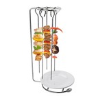 2 Sets Kebab Hanger Man Bbq Skewers Rack Metal Holder Food Display