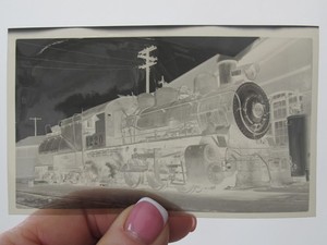 Orig 1952 Negative Southern Pacific #1220 SP 0-6-0 San Francisco California