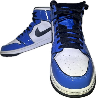 Men s 11.5- Jordan 1 Mid Signal Blue *Gently Used* [DD6834-402]