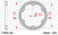 Afam Kettenrad 71900-38 FüR Ktm Super Duke 1290