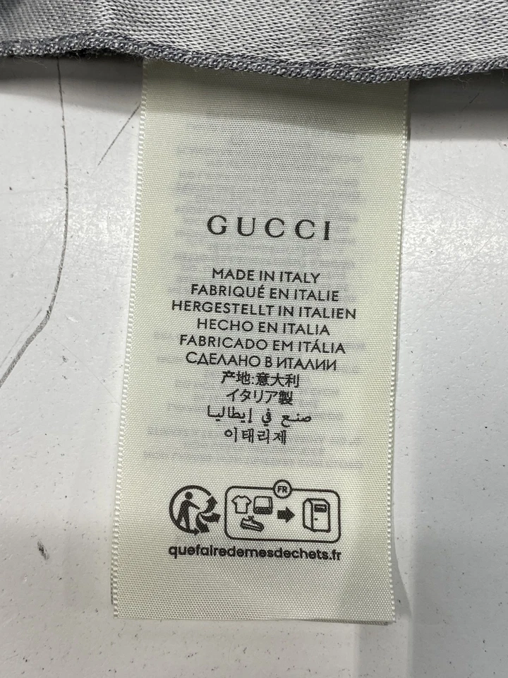 古驰灰色标志图案披肩围巾 GG Monogram — 第 4/4 张图片