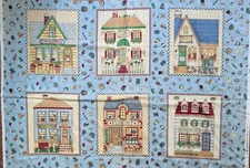 Shopfront Blocks Panel By Debbie Mumm for SSI - Quilt Store, Bakery, Florist etc