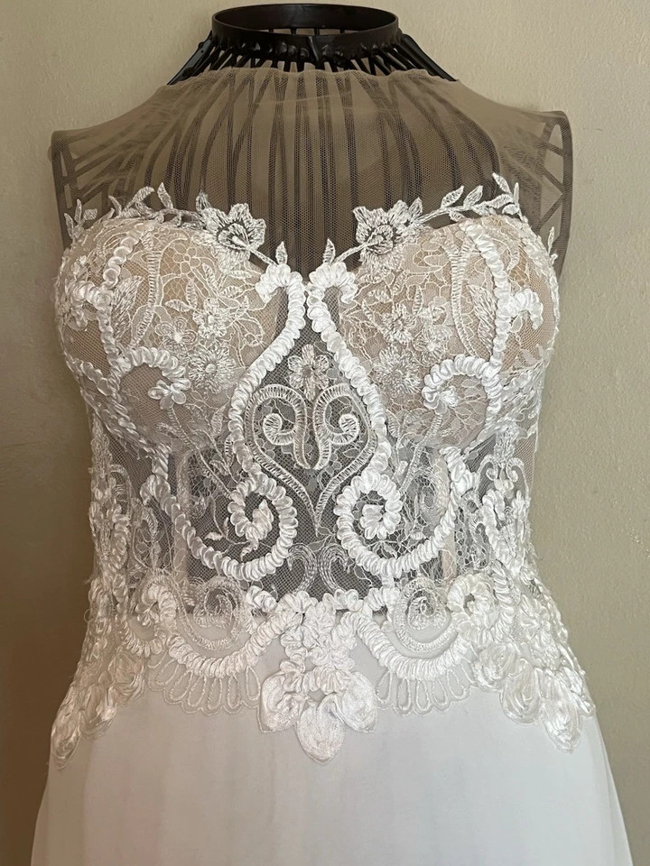 Vestido de novia informal talla 8 pequeño, marfil claro Foto 2 de 4