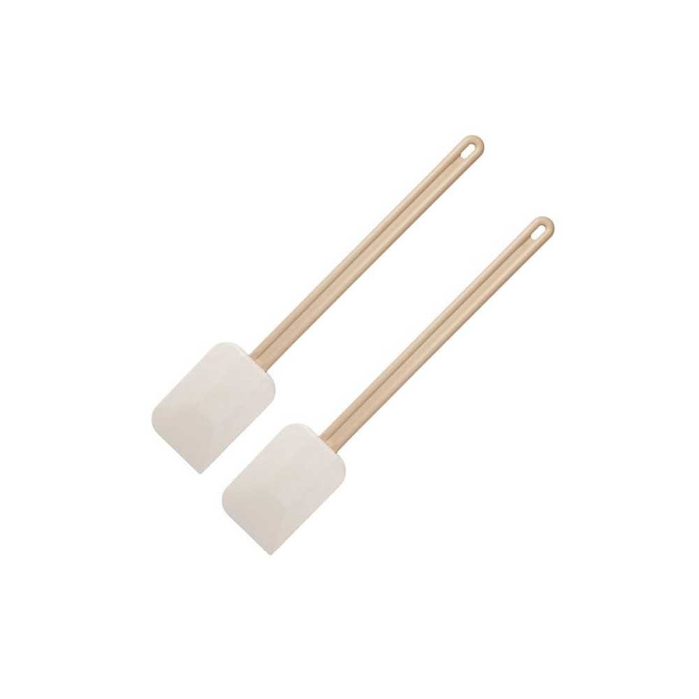Maryses de pâtisserie FACKELMANN lot de 2 avec manche en résine blanc de 25cm
