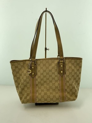 バッグ GUCCI Tote bag GG patern Leather Canvas Gucci Zip Tote Bag GG Pattern Brown Canvas/Leather #113011
