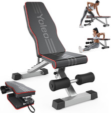 Yoleo Adjustable Weight Bench for Full Body Workout; Foldable Bench Press Bench
