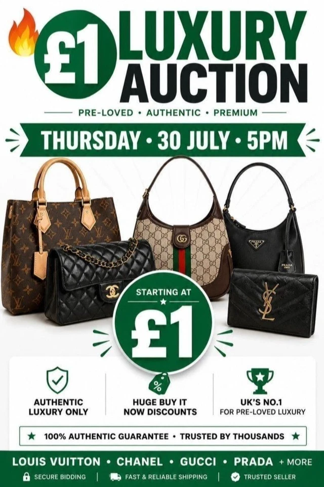 BIG LUXURY AUCTION! LV, Prada, Gucci, Chanel & More!!