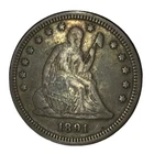 1891 25C Seated Liberty Quarter XF #