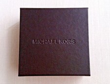 2X Michael Kors Brown Magnetic Jewelry Accessory Gift Box Large New 4 x 4