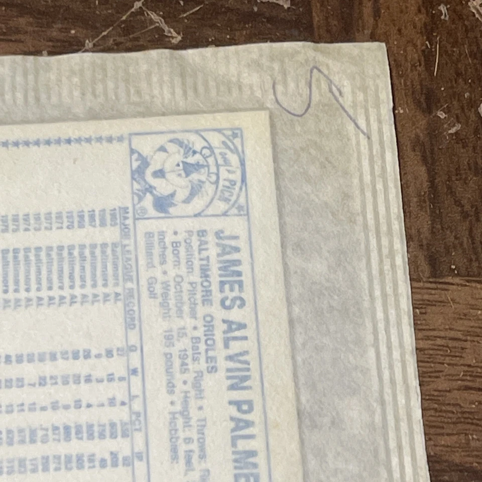 1979 Kellogg's #5 Jim Palmer Orioles Sealed In Original Wrapper - Image 3 of 3