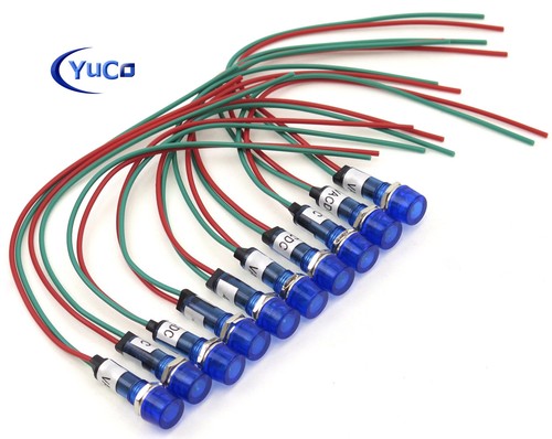 (10) Pack Yuco Miniature Indicator Light 9mm LED Choose: Model, Color, Voltage ! - Picture 5 of 18