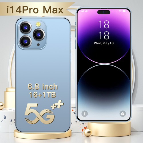 New Unlock Dual SIM I14 Pro MAX Smartphone Android Large Screen 6.8in 16GB+1TB - Afbeelding 14 van 17
