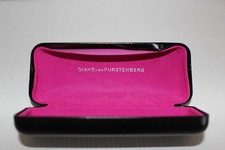 Authentic DVB Diane von Furstenberg Sunglasses Case Black Glasses Clam Shell