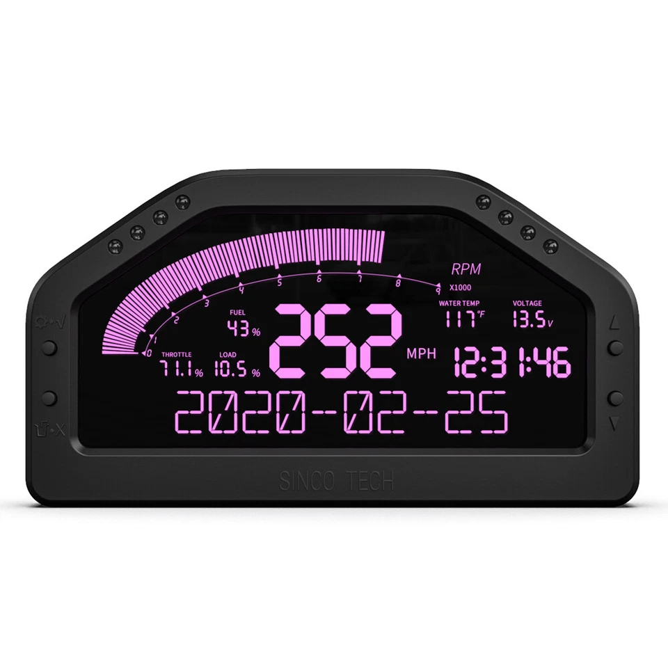 OBD2 Bluetooth Gauge Race Display LCD Screen Digital Gauge Kit Multicolor Screen - Изображение 4 из 4