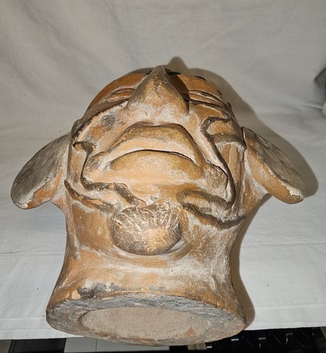 Antiker Azteken Kopf Maya-Maske Handgefertigt Ton Krieger - Bild 6 von 7