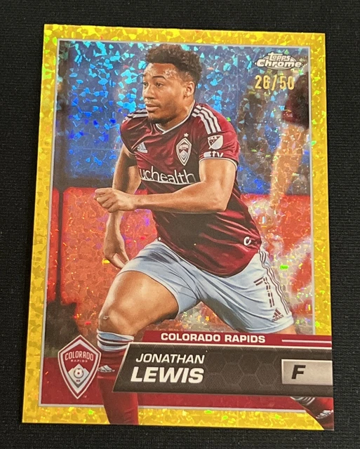 Jonathan Lewis Gold Mini Diamond Refractor /50 Colorado 2023 Topps Chrome MLS 70