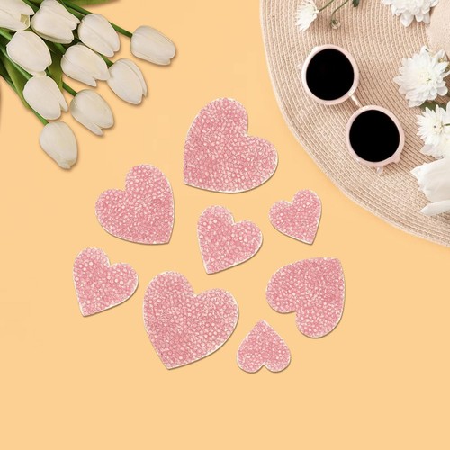 26Pcs Iron on Heart Patches 4Sizes Rhinestone Heart Iron on Patches Love Rhin... - Picture 7 of 7