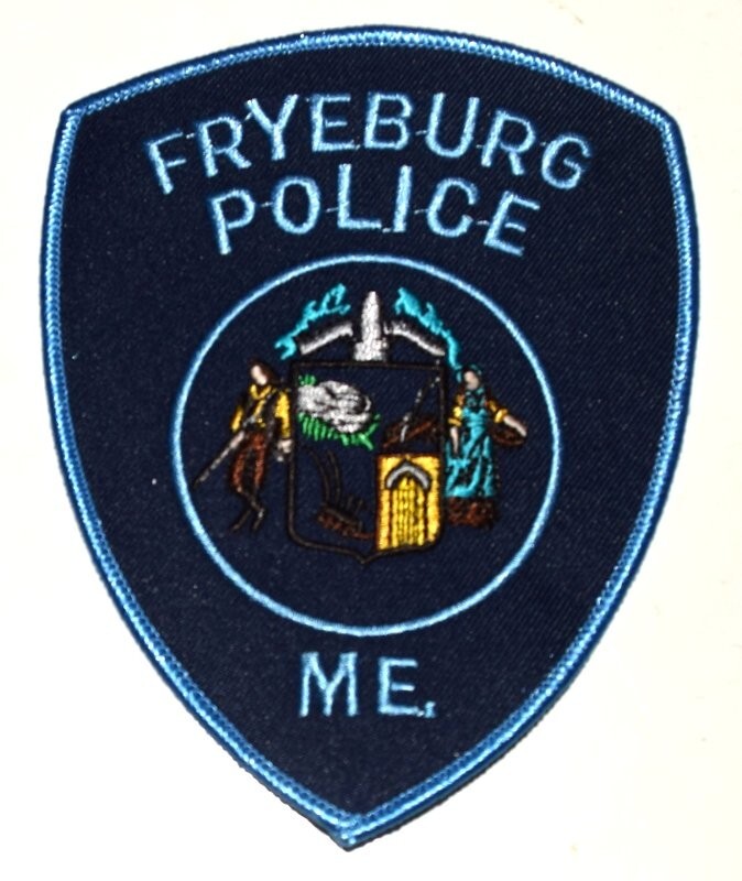FRYEBURG MAINE ME Sheriff or Police Patch PILGRIM HUNTSMAN RIFLE LADY