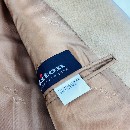 Kiton Napoli Cashmere Vicuna Brown Mens Blazer Size 48 Drop L7 Excellent Rare - 第 4/7 張圖片