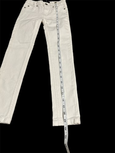 7 For All Mankind NWT White Super Skinny Jeans Girls Size 7 - Picture 3 of 7