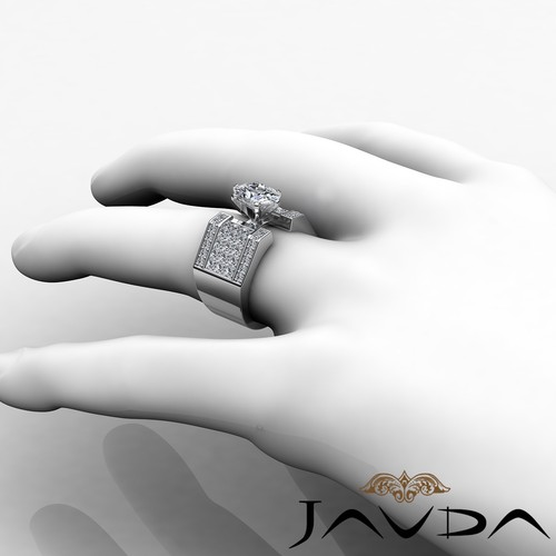 4 Prong Invisible Set Oval Diamond Engagement Anniversary Ring GIA H SI1 3.62Ct - Picture 4 of 10