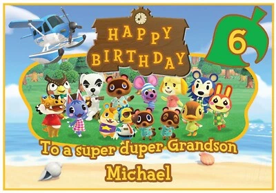 KARMAKARDS Personalised Animal Crossing Inspired Birthday Card - Lovely !