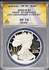 2006-W $1 Silver American Eagle PF 70 ANACS # 7629056 + Bonus