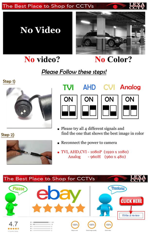 Câmera de Vigilância LEXAcctv HD 4 em 1 2MP 1080P 2.8-12mm TVI AHD CVI CVBS - Imagem 2 de 3