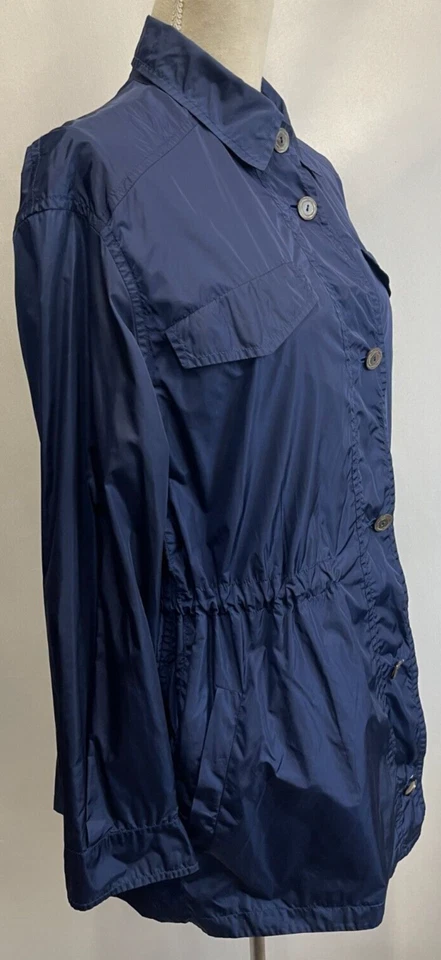 Women's Jil Sander Blue Polyamide Windbreaker Size 40 - Изображение 2 из 4