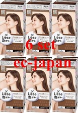 Kao LIESE Soft Creamy Bubble Foam Hair Color Dying Kit 7 Royal Brown set of 6