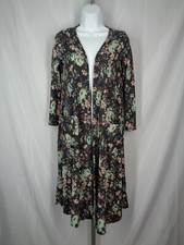 Lularoe Sarah Floral Ribbed Cardigan Duster Size XS