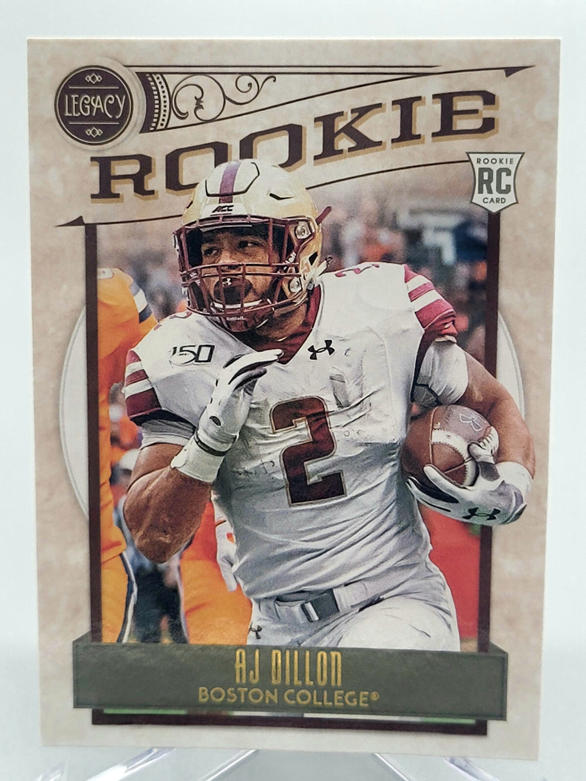 2020 PANINI LEGACY AJ DILLON ROOKIE FOOTBALL CARD PACKERS BOSTON COLLEGE NFL    