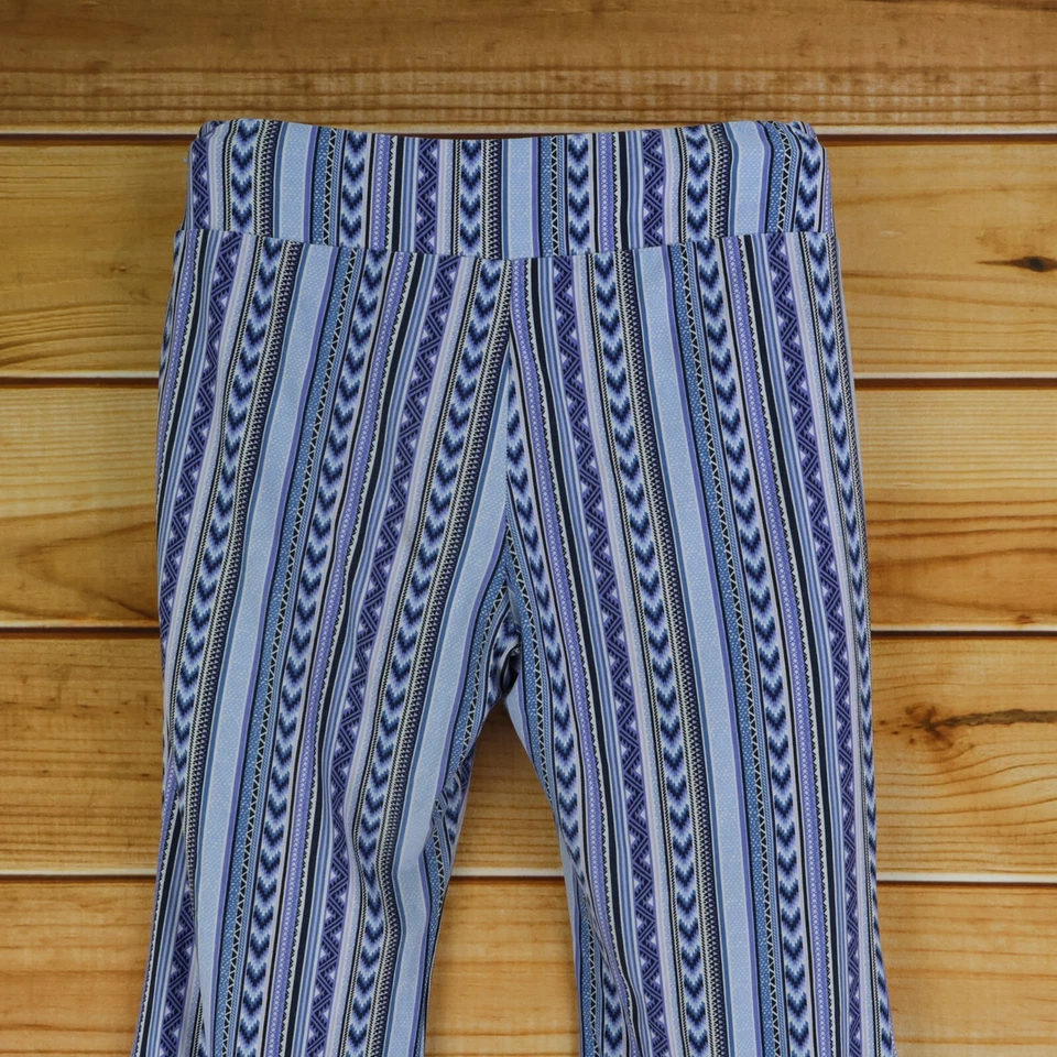 NOBO No Boundaries Flared Leggings Womens XL Blue Geometric Stretch Super Soft - Image 3 of 4