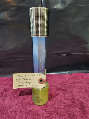1 9/16 18 UNEF 2A Thread Plug Gage