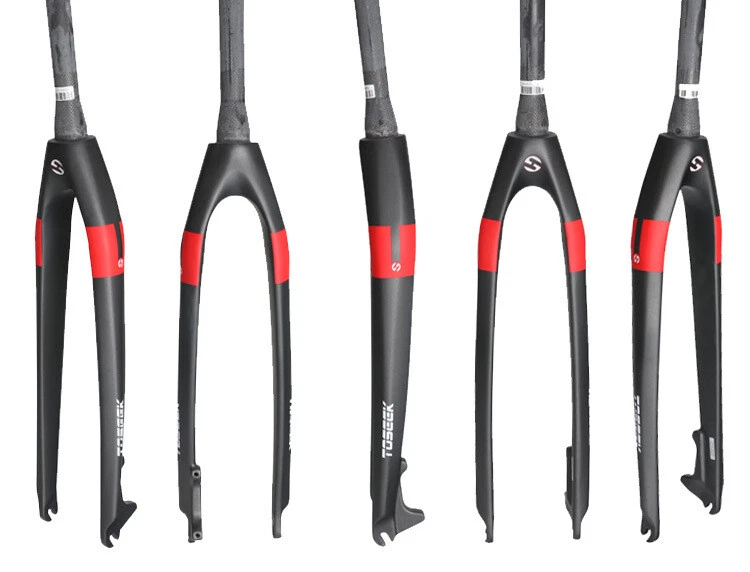 TOSEEK Carbon Fiber Bike Fork Tapered Tube Disc Brake Rigid MTB Fork 26/27.5/29" - Image 3 of 4