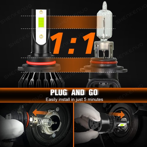 For Lexus ES350 2007 2008 2009 6x 8000K Front LED Bulb Headlight Hi/Lo+Fog Lamp - Picture 9 of 12