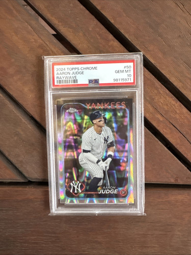 2024 Topps Chrome Aaron Judge #50 PSA 10 Raywave Refractor New York Yankees MVP