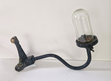 Vintage Swan neck metal lamp & glass shade Industrial Outside