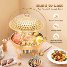 Chafing Dishes for Buffet Set 8L/8.5QT Gold Buffet Chafer Chafer  Buffet
