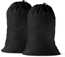 2 Pack - Extra Large Cotton Laundry Bag, Heavy Duty Large Laundry Bags 24 x 3...
