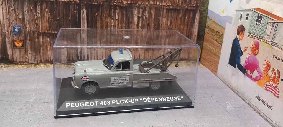 Peugeot 403 Pick Up Dépanneuse Esso Aix Les Bains - 1/43 ixo pressse - Photo 2/4