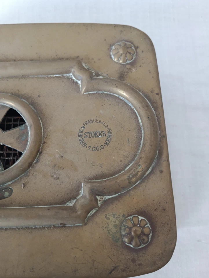 Chaufferette ancienne en cuivre Ou Laiton GIRODON & Co - Photo 3/4