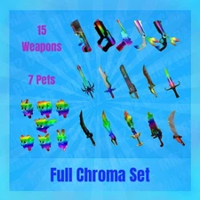 Full Chroma Set (22 Items) Murder Mystery 2 | MM2 | Cheap + Fast