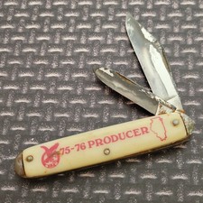 Vintage Folding Pocket Knife Made In USA Advertising