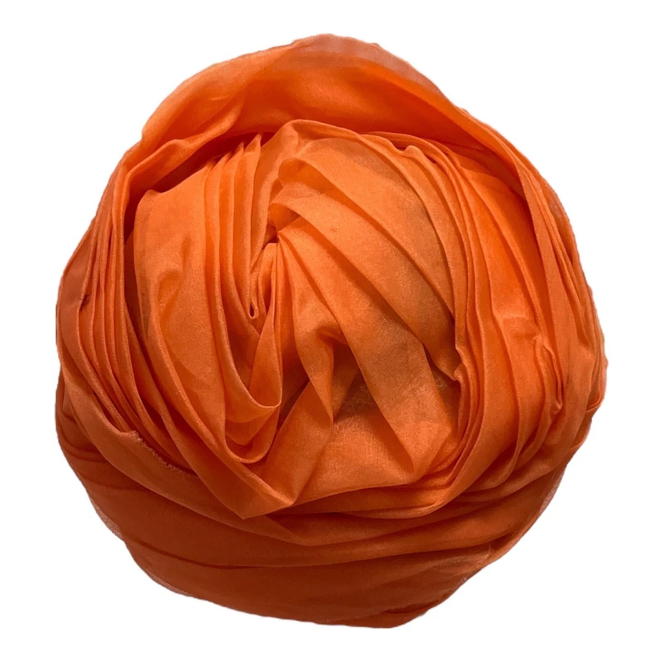 Vintage 1950s Mr. John Boutique Orange Chiffon Turban – Designer to the Stars - Image 3 of 4