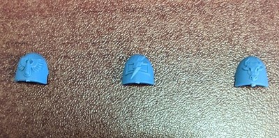 Deathwatch x3 Shoulder Pad Bit Lot - Phobos Armor Warhammer 40k Kill Team