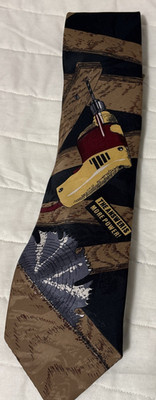 HOME IMPROVEMENT Mens Necktie TV Show Tim Allen Tool Time Workshop 3.75'' USA
